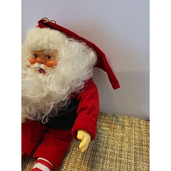 MCM Santa Elf Shelf Sitter Knee Hugger Christmas Pixie Bendable 11” Taiwan FLAW - Picture 2 of 8